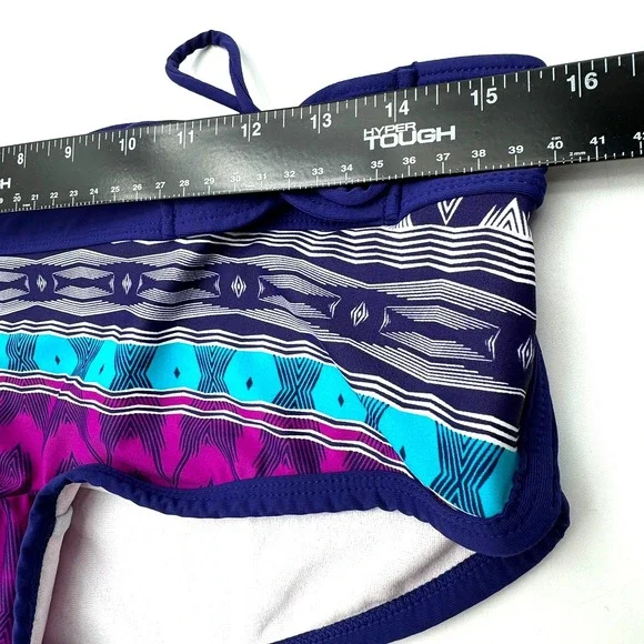 ATHLETA Women's Medium Blue Purple Belize Dolphin Swim Shorts Swim Bikini Bottom - Picture 8 of 9